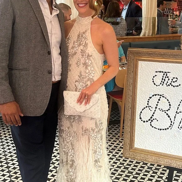 ASOS Beaded Feathered Dress - Picture 8 of 8